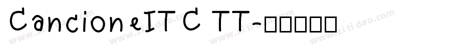 CancioneITC TT字体转换